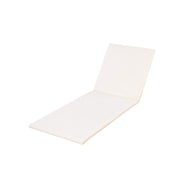 2' THICK CHAISE LOUNGE CUSHION IN CREAM - WATERPROOF FOLDABLE 2-SECTION DESIGN  - FOR POOLSIDE, PATIO & GARDEN