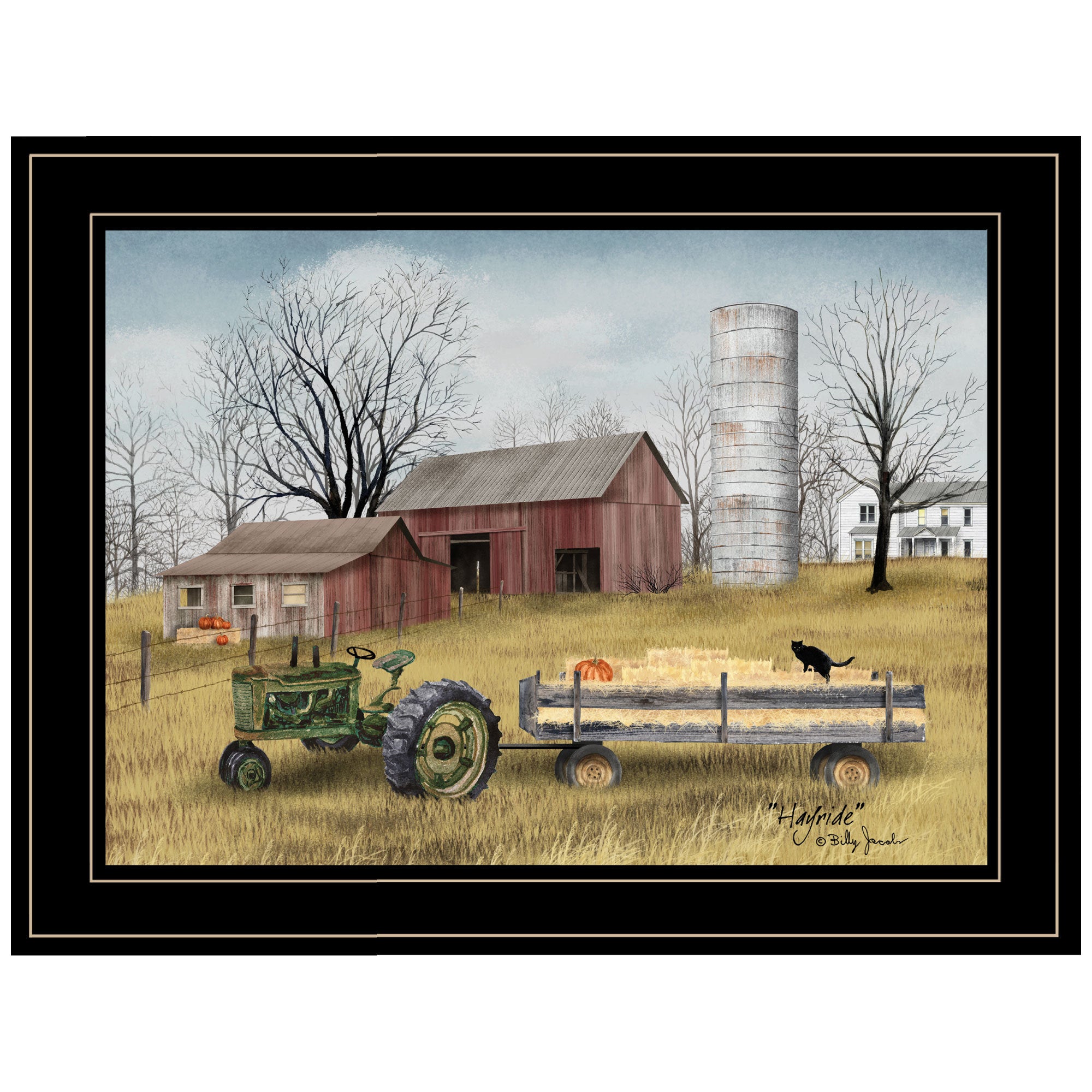 'Hayride' By Billy Jacobs, Ready to Hang Framed Print, Black Frame