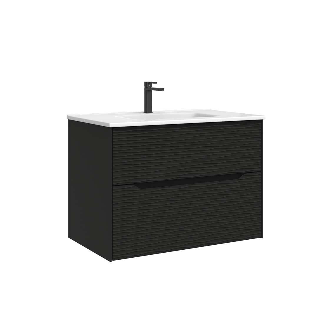 DAX Sahara Vanity Cabinet 32 Matt Black w/ Onix Basin