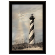 'Cape Hatteras Lighthouse' By Lori Deiter, Ready to Hang Framed Print, Black Frame