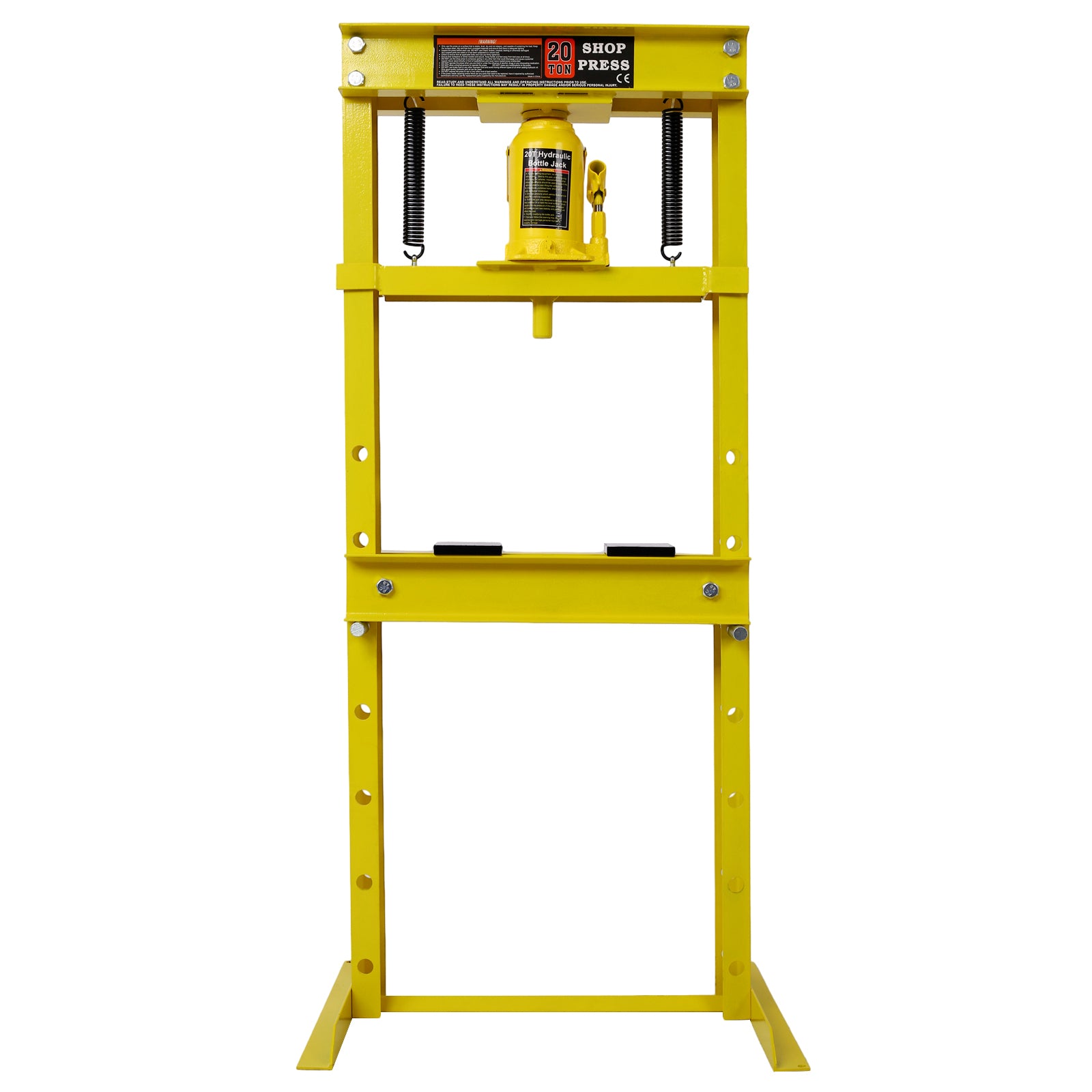 20 Ton Bottle Jack Shop Press, Bend, Straighten, or Press Parts, Install Bearings, U-Joints, Bushings, Ball Joints, and Pulleys,yellow