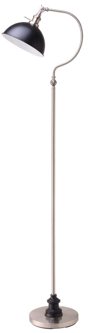 56''H SATIN NICKLE GOOD NECK FLOOR LAMP