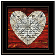 'Love is Patient' by Cindy Jacobs, Ready to Hang Framed Print, Black Frame