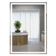 HOMCOM Dimmable Bathroom Mirror with LED Lights, 3 Colors & Memory Function