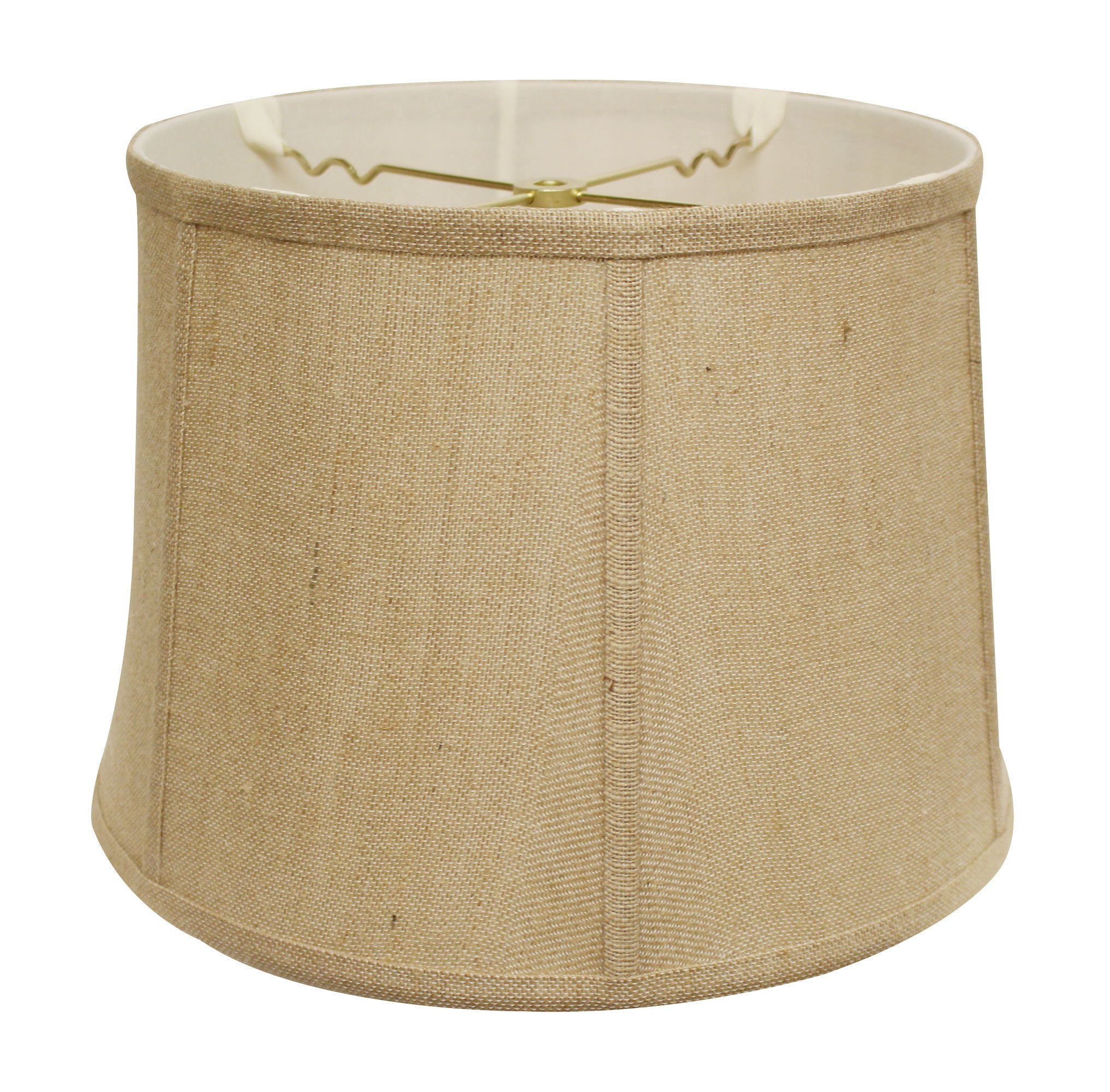 Slant Retro Drum Softback Lampshade with Washer Fitter, Jute