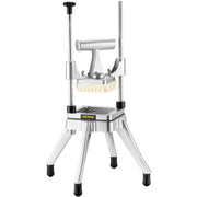 Commercial Vegetable Fruit Chopper, Stainless Steel French Fry Cutter with 4 Blades 1/4' 3/8' 1/2', 6-wedge Slicer, Chopper Dicer with Tray, Heavy Duty Cutter for Potato Tomato Onion Mushroom