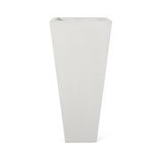 13' x 28.5' Modern Outdoor MGO Cast Stone Planter, White