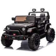 24V Two-seater Kids Ride On Electric Car W/parents control,Seat width 19.69in,400W motor,Four-wheel suspension,Light&searchlight,USB,MP3,Bluetooth,Provide a speed of 1.86-4.35MPH for kids of 3+.