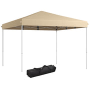 Outsunny 13' x 13' Pop Up Canopy Tent, Instant Sun Shelter, Tents for Parties, Height Adjustable, with Wheeled Carry Bag for Outdoor, Garden, Patio, Parties, Beige