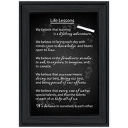 'Life Lessons' By Trendy Decor 4U, Ready to Hang Framed Print, Black Frame