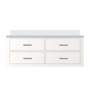 White Single Bath Vanity 48 in. W x 22 in. D, with Cultured Marble Top