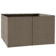 Outsunny 10' x 12' Universal Gazebo Sidewall Set with Panels, Hooks and C-Rings Included for Pergolas and Cabanas, Dark Brown