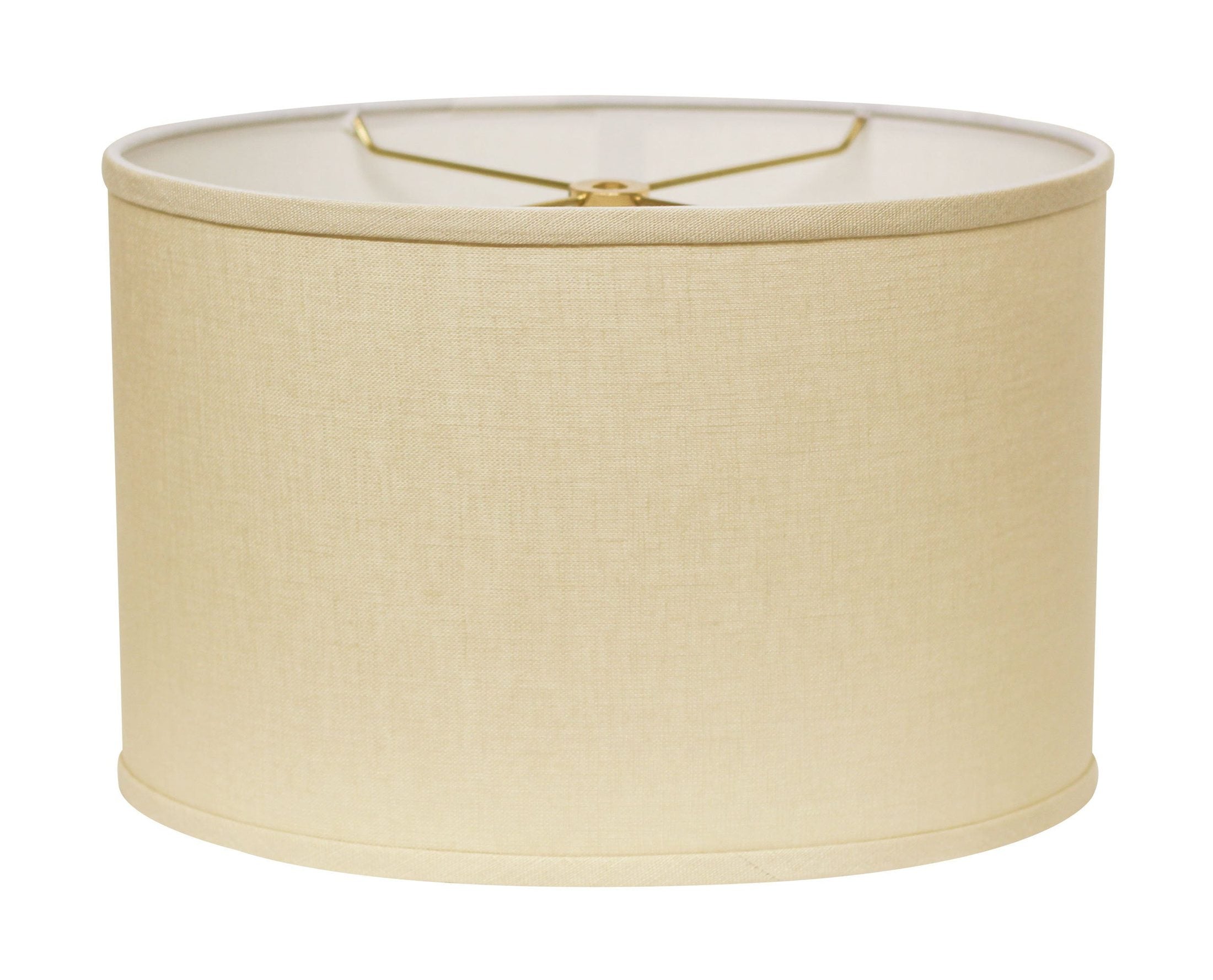 Slant Retro Oval Hardback Lampshade with Washer Fitter, Beige