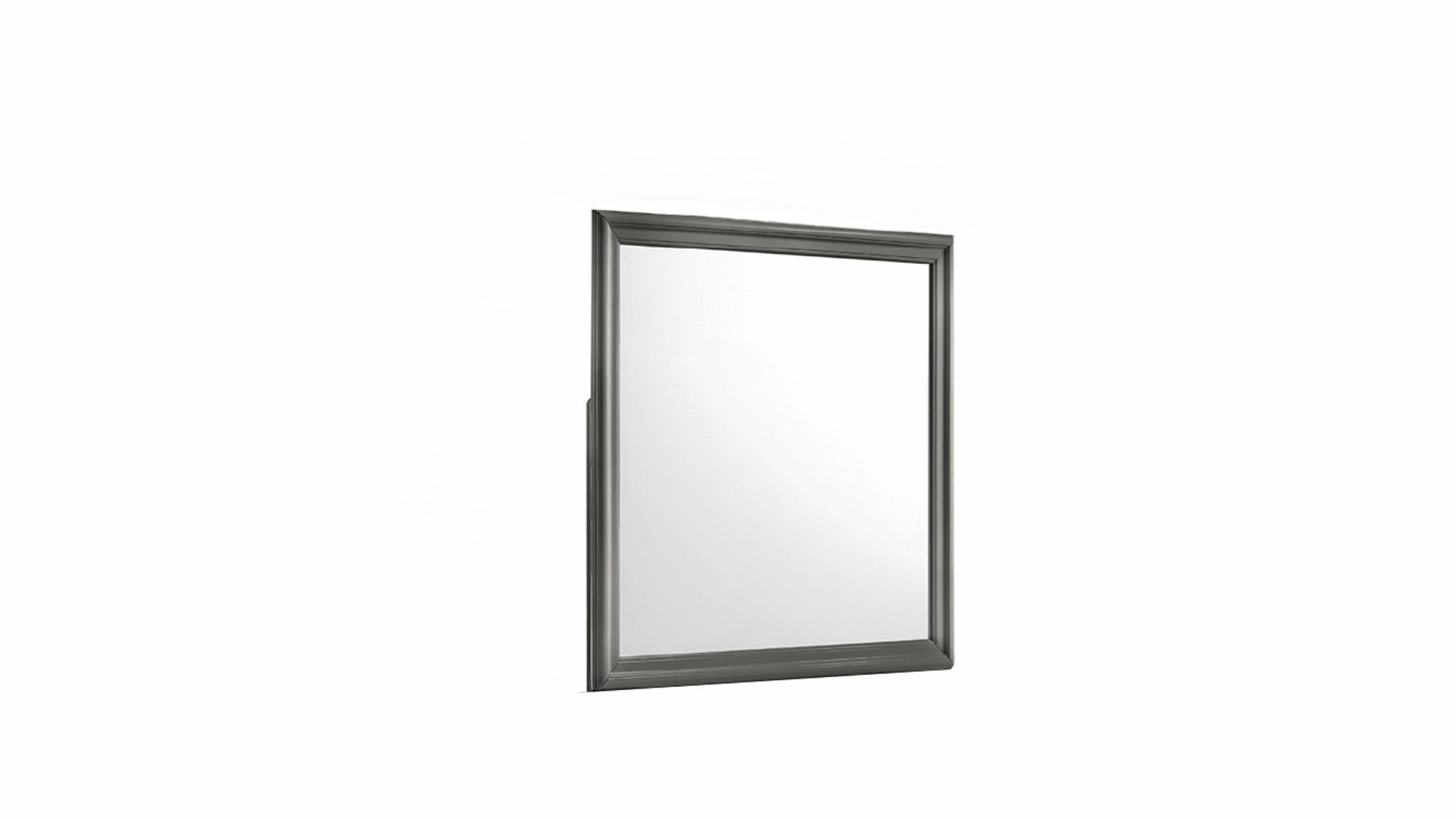 Blaze Modern Style Mirror Made with Wood in Metallic Gray(Only Mirror)  same as B009P286643 (CA inventory)