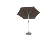 7.5FT Patio Umbrella, Outdoor Table Umbrella with Push Button Tilt and Crank, UV Protection Waterproof Market Sun Umbrella with 6 Sturdy Ribs for Garden, Deck, Backyard, Pool (Gray)