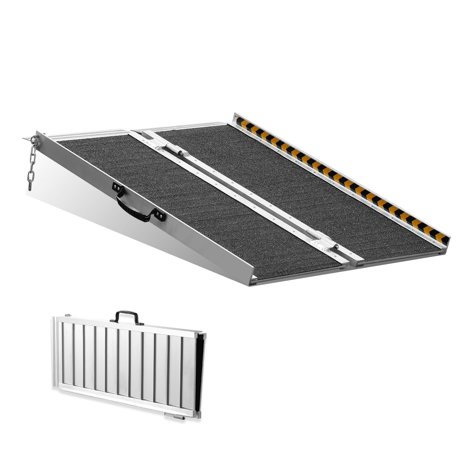 Portable Wheelchair Ramp, 3 ft 800 lbs Capacity, Non-Slip Aluminum Folding Threshold Ramp, Foldable Mobility Scooter Ramp Wheel Chair Ramp, Handicap Ramp for Home Steps, Stairs, Doorways, Curbs