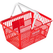 Shopping Basket Portable Grocery Basket 20PCS 21L with Handle & Stand Red