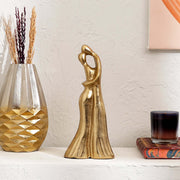 Elegant Dancing Angel Sculpture  12' Gold Polished Aluminum Decorative Figurine