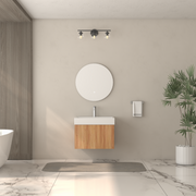 24' Bathroom Vanity with Sink,Wall Mounted Floating Bathroom Cabinet with Integrated Basin Plywood Finish Modern Minimalist Design for Compact Bathrooms Acacia Color