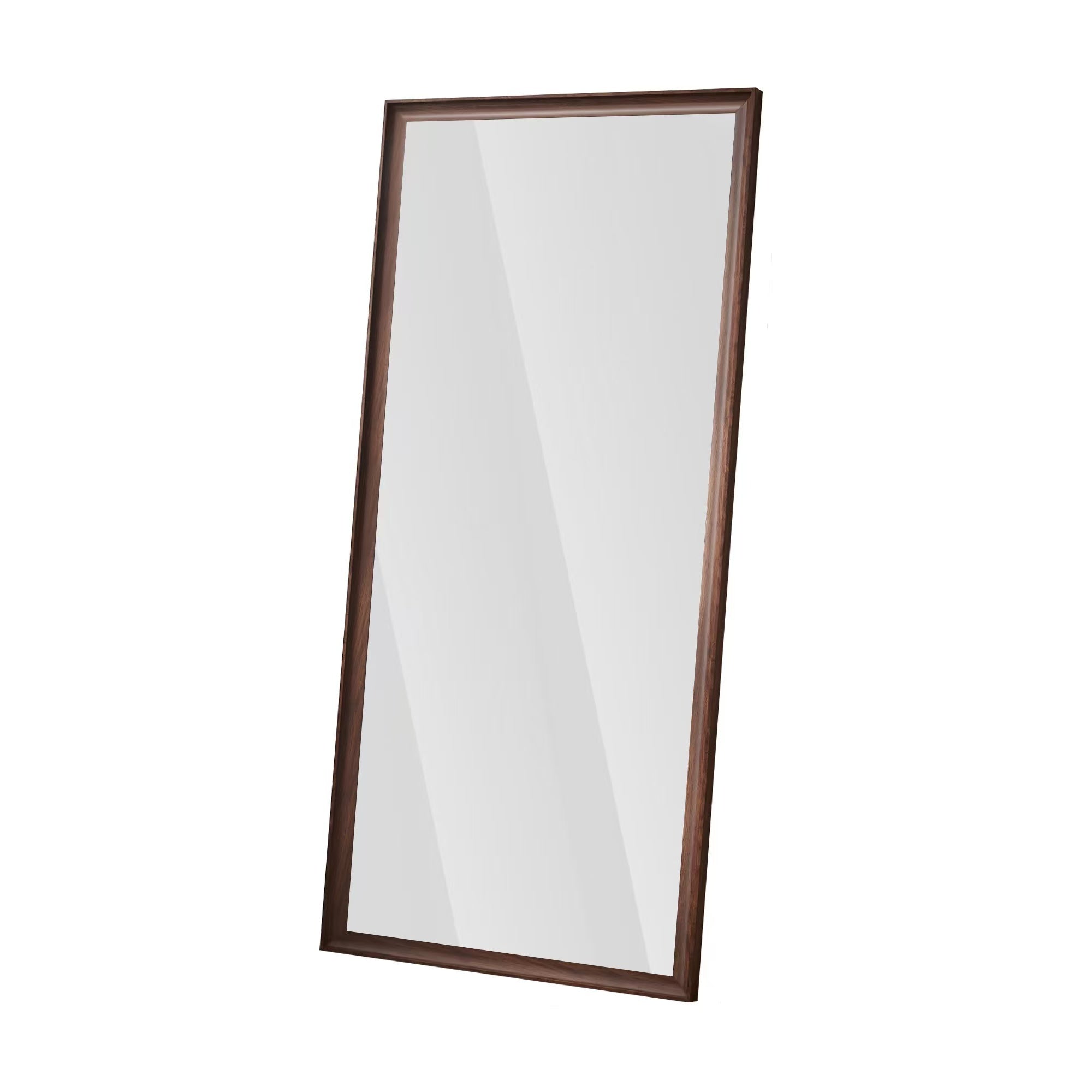 Vintage Full Length Mirror 70'x 31' Wall-Mounted with Faux Wooden Frame in Brown
