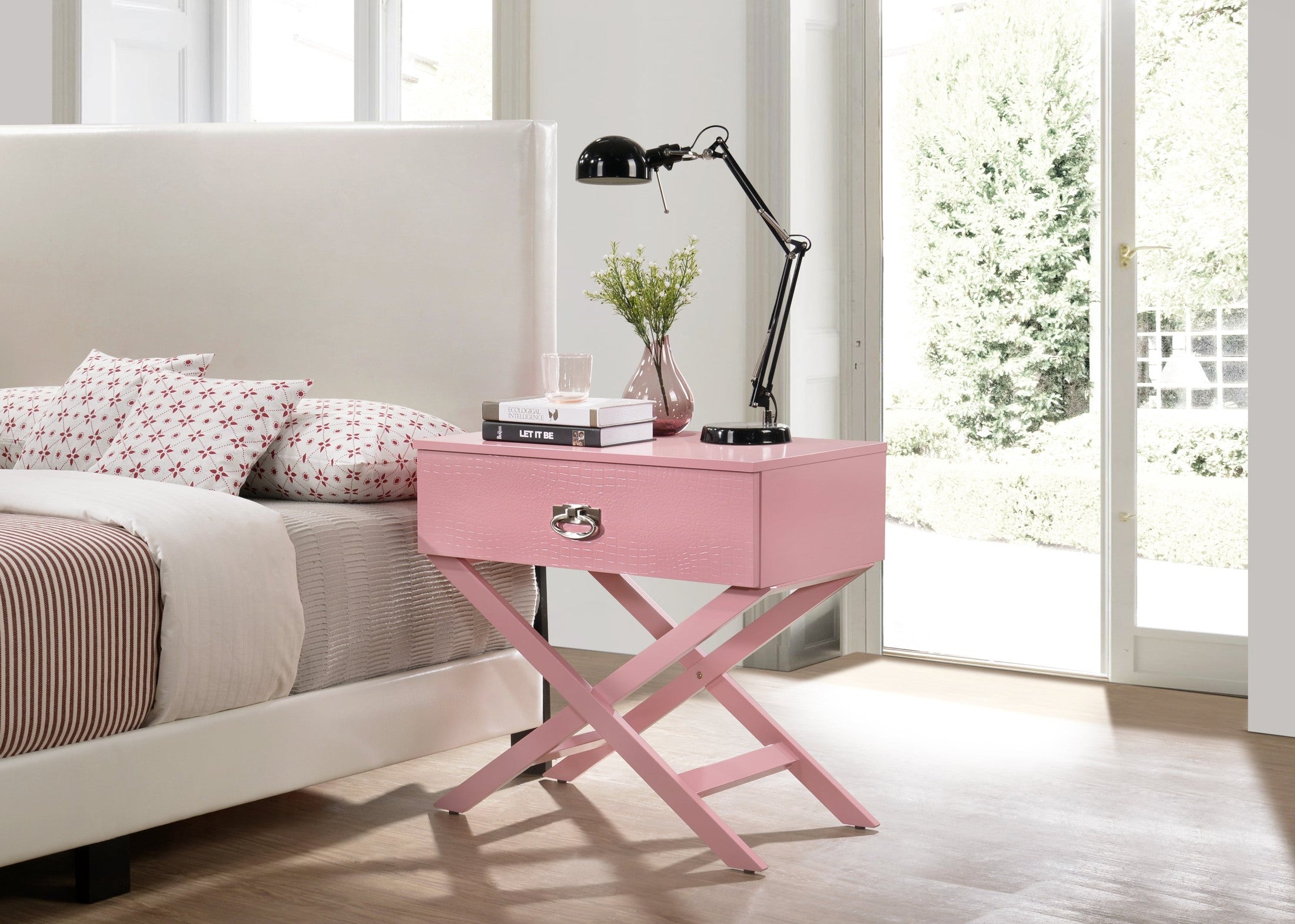 Charming Pink Nightstand For Modern Spaces