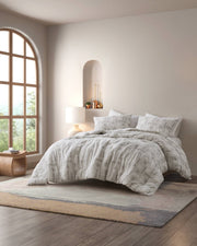3 Piece Cotton Jacquard Comforter Set-Full/Queen