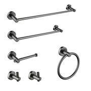 6 Piece Bathroom Towel Rack Set Wall Mount