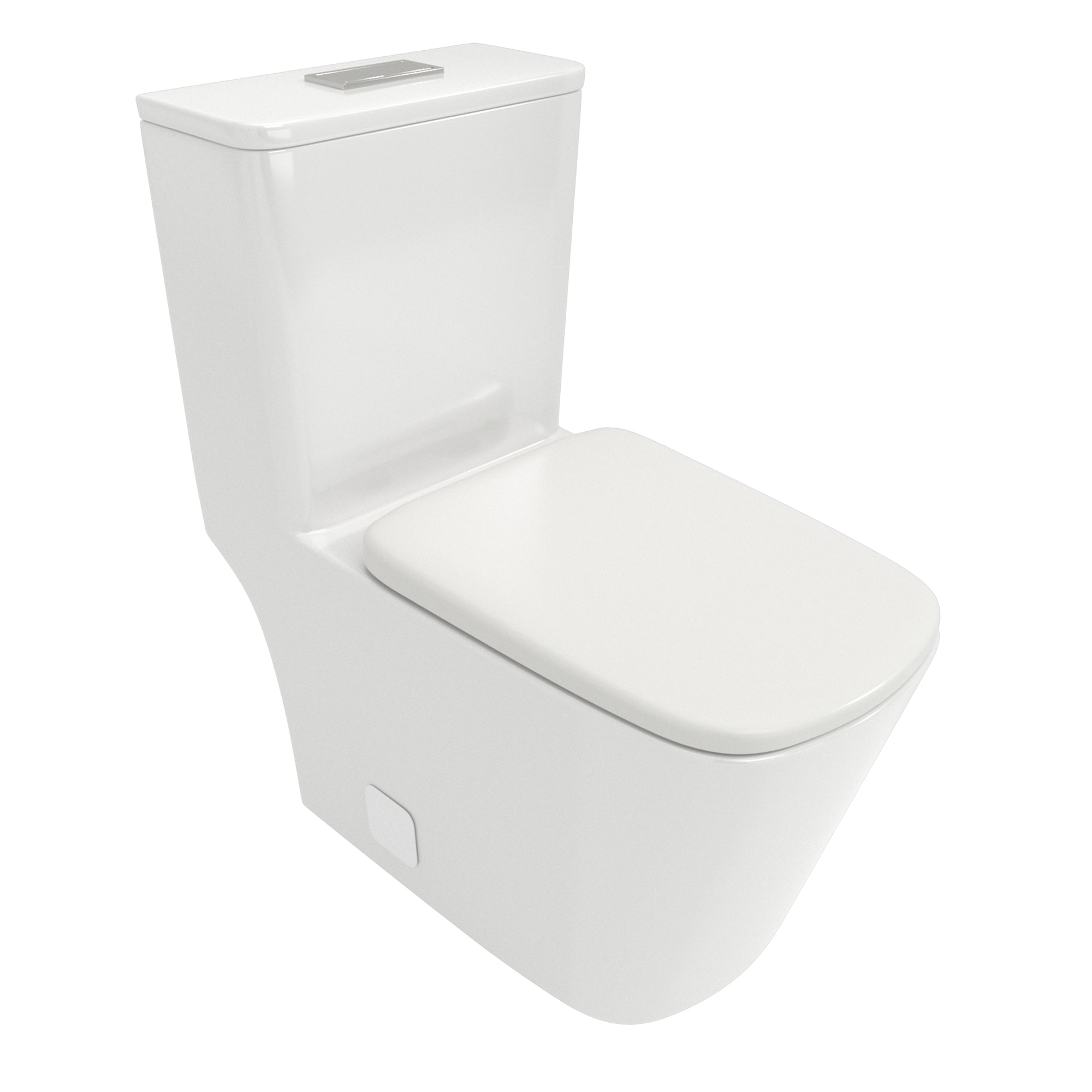 Modern Ceramic One Piece Toilet with Dual Flush and Soft Closing Seat in White