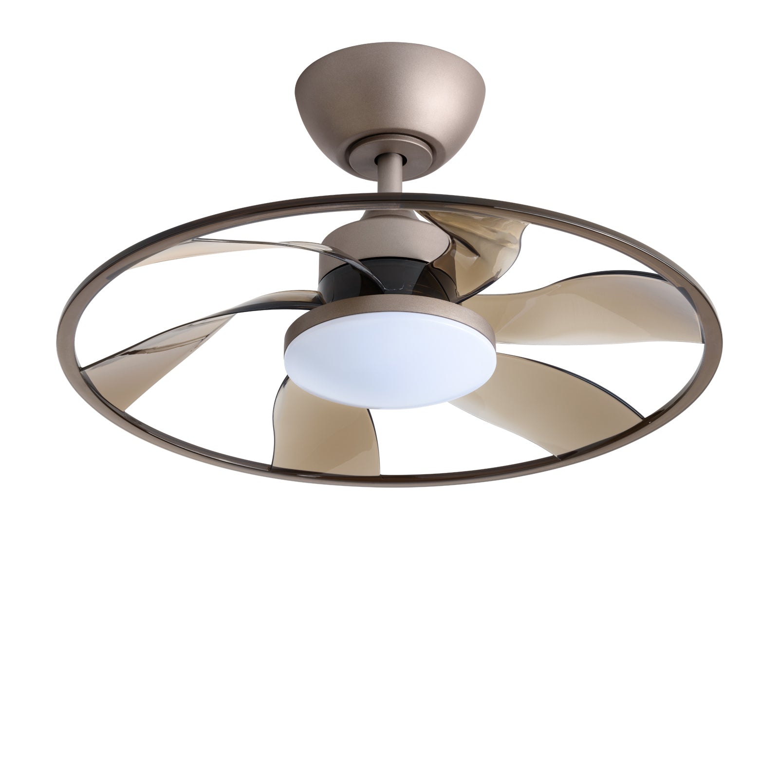 Light Pro 22 in. LED Indoor Coffee Smart Ceiling Fan with Remote Control