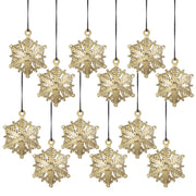 3.5x3.5' Snowflake Hanging Ornament, Hanging Home Decor Accents for Christmas Tree, Holiday Display, Set of 12