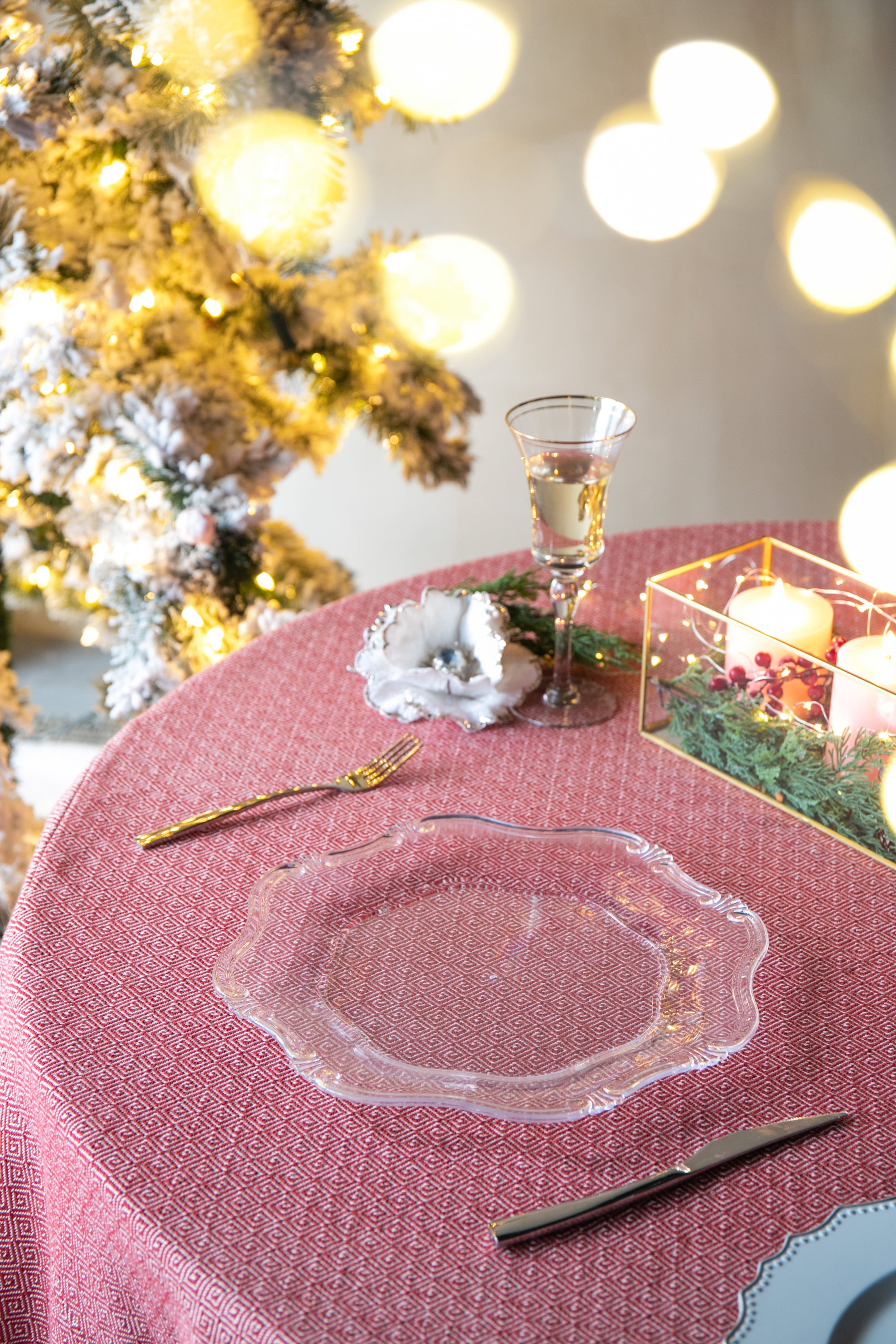 8 Pack Plastic Charger Plate, D13'