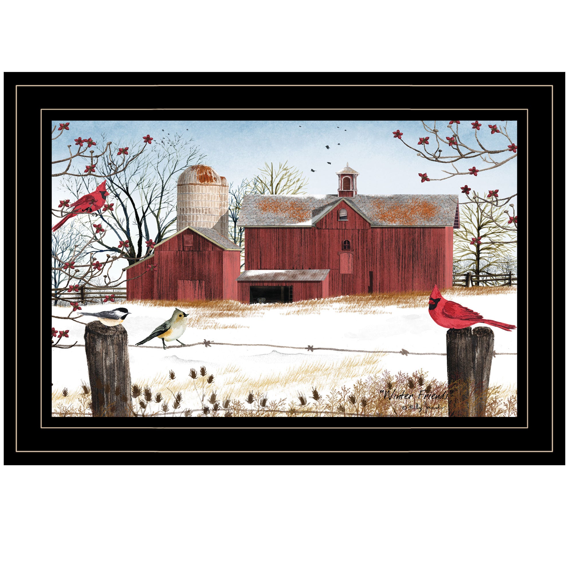 'Winter Days' by Billy Jacobs, Ready to Hang Framed Print, Black Frame