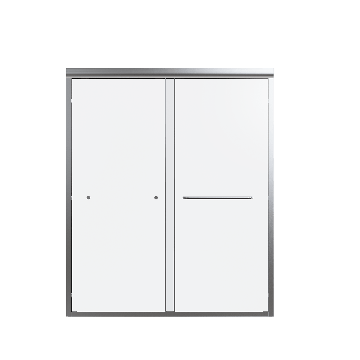 Semi-Frameless Double Sliding Shower Door with SGCC Tempered Glass, Chrome, 56'-60'W*72' H