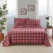 3 PCS Twin Sheet Set Red Plaid