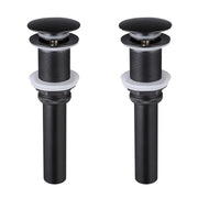 2 Pcs Bathroom Sink Drain without Overflow, Vessel Sink Lavatory Vanity Pop Up Drain Stopper, 304 Stainless Steel