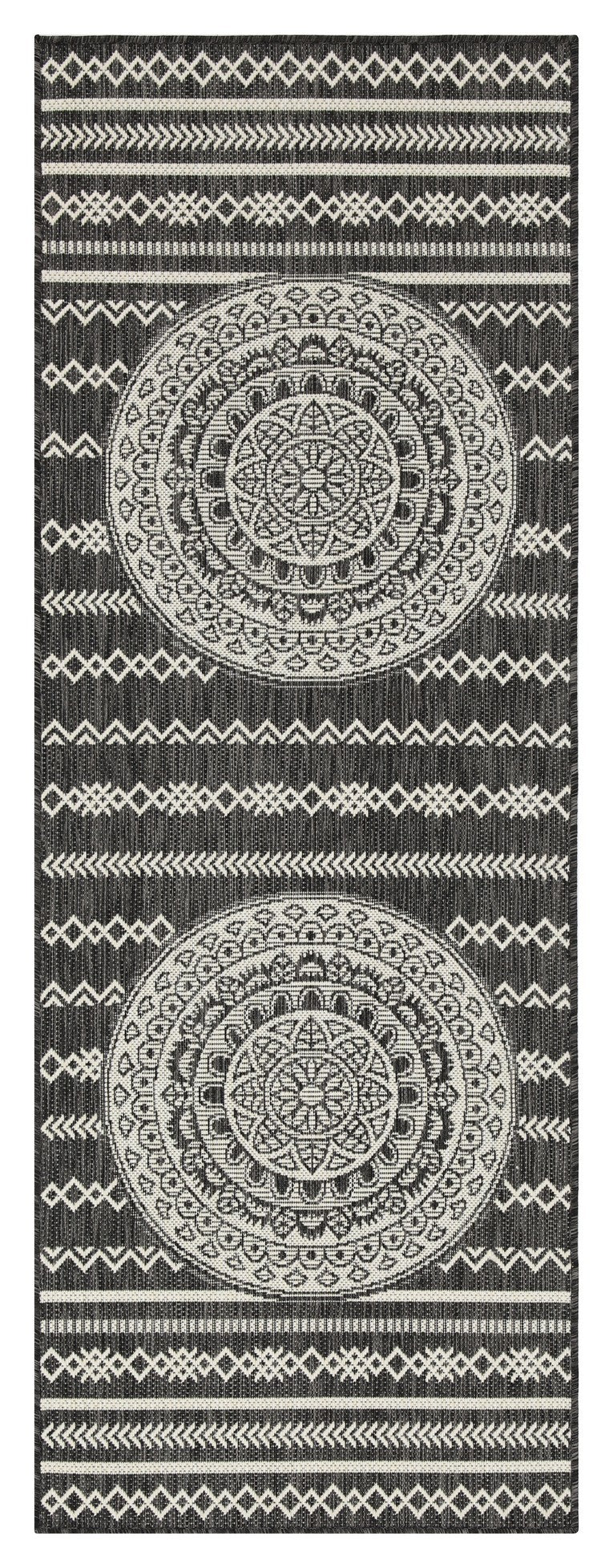 Sunshine GC_HAR2017 Anthracite 2 ft. 7 in. x 7 ft. 3 in. Indoor/Outdoor Area Rug