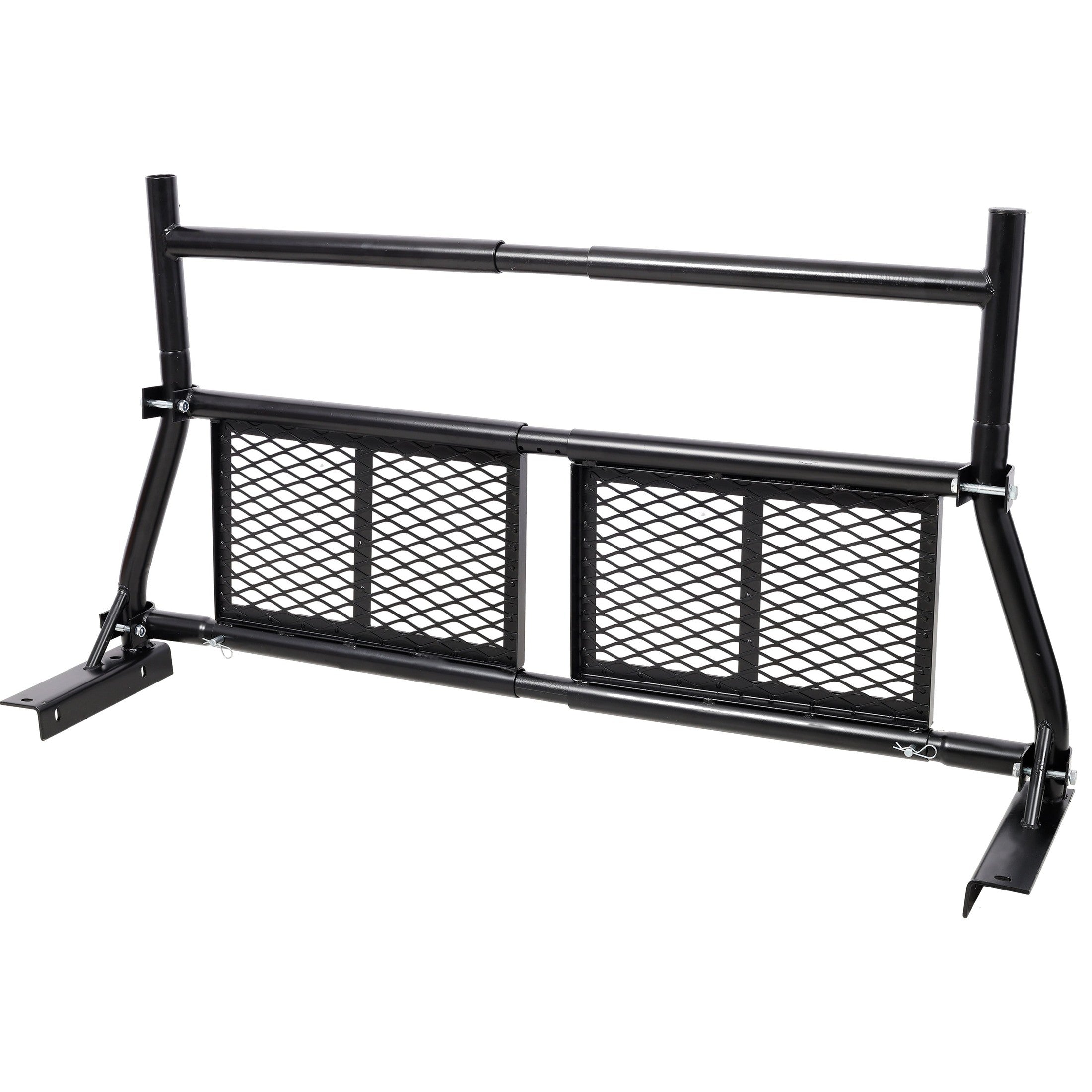 Pickup Truck Headache Rack,Adjustable Steel Truck Back Rack Mesh Window Protector Head Frame Bed,Black