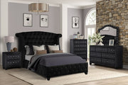 SOPHIA King 5 Pc Upholstery Bedroom Set Made With Wood in Black (NJ INVENTORY)