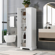 Storage Cabinet with Two Doors for Bathroom, Office, Adjustable Shelf, MDF Board, White  (Old Sku:N725P181207K)