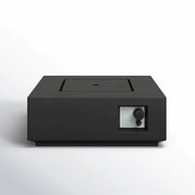 Modern Fiber Reinforced Concrete Propane/Natural Gas Fire Pit Table with Lava Rocks, Charcoal Finish, 30-Inch