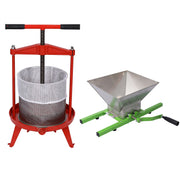 Manual Fruit Wine Press and Crusher for Kitchen, 100% Natural Juice Maker, Green Steel, Large Capacity