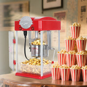 Tabletop Popcorn Machine Popcorn Popper Machine Pop Corn Machine Popcorn Maker With  6 Oz Stainless-Steel Kettle, Measuring Tool and Popcorn Scoop For Home, Family, Movie Night Red