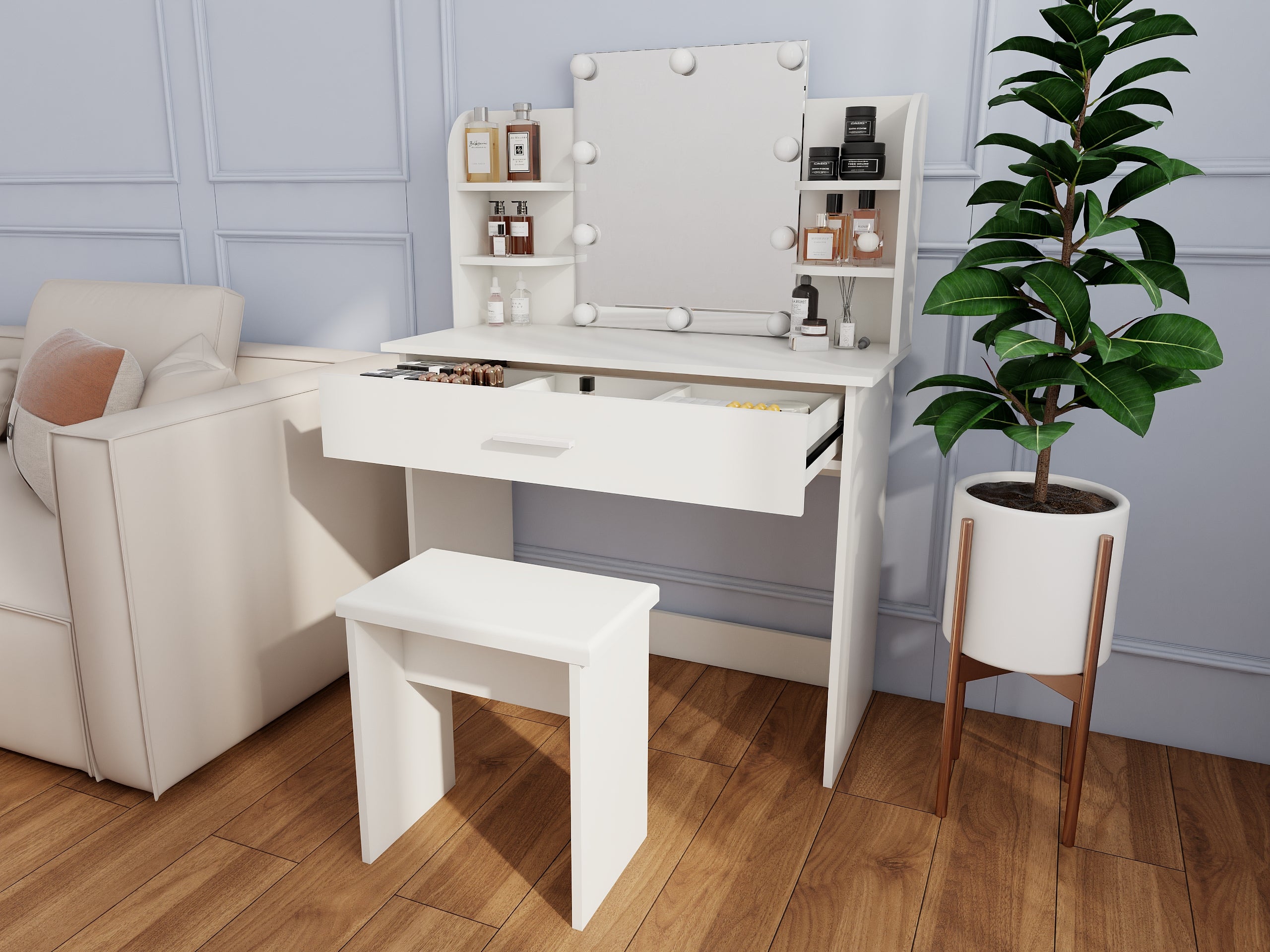 One drawer dresser table