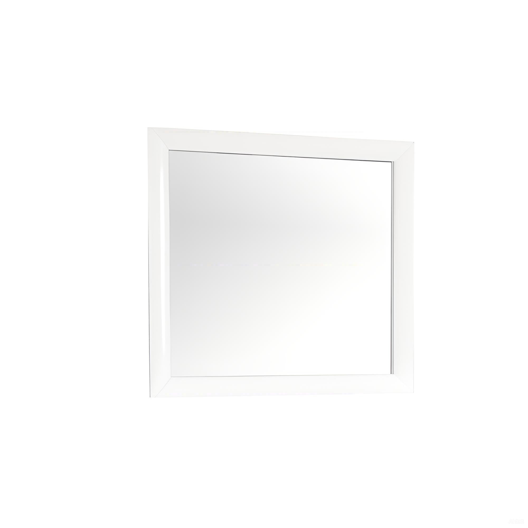 Marilla G1570-M Mirror with Low Distortion Glass, White, Premium Wood Veneers, 39 x 35 Inches
