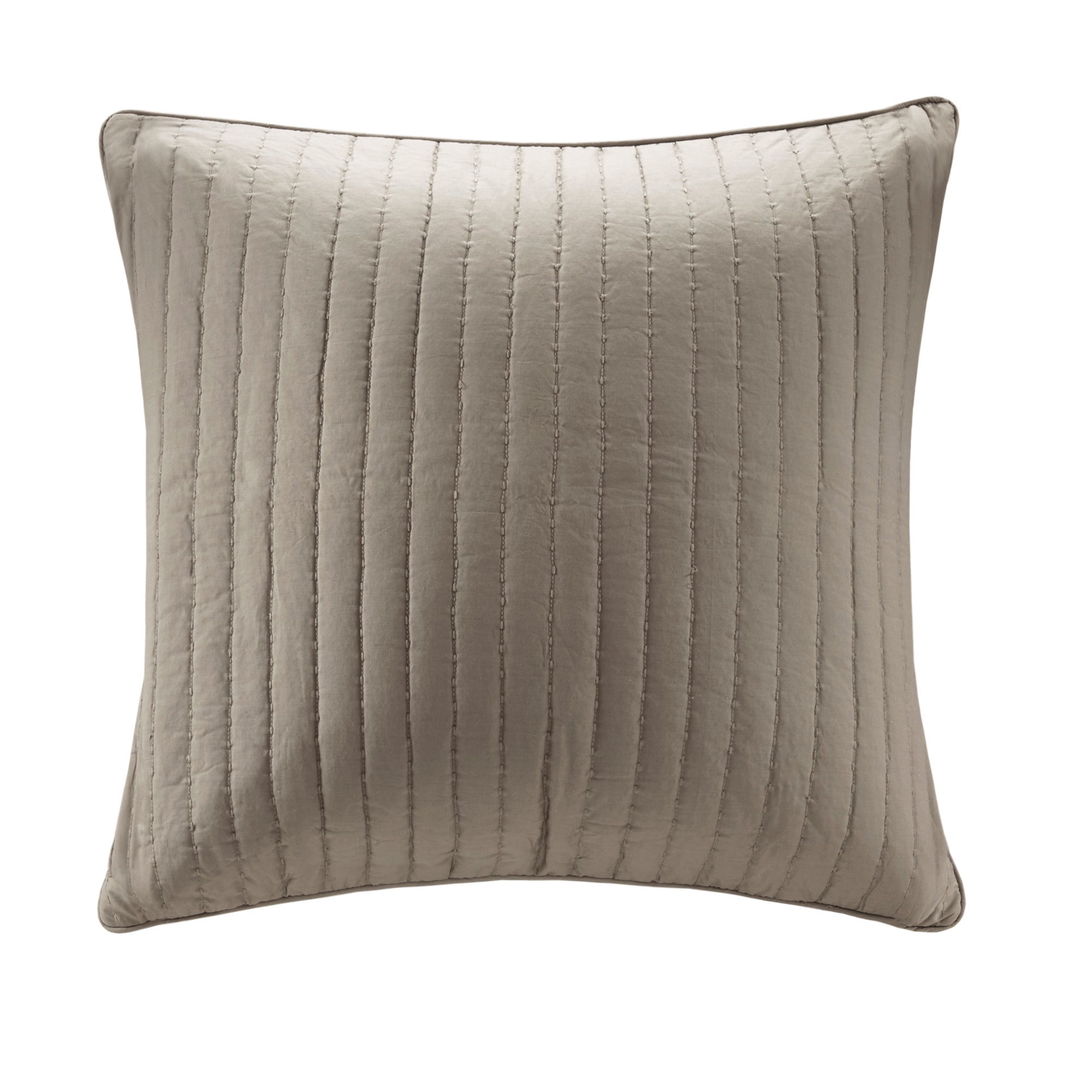 Cotton Quilted Euro Sham Taupe Euro Sham
