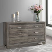 Funston Brown Oak 6-drawer Dresser Cabinet