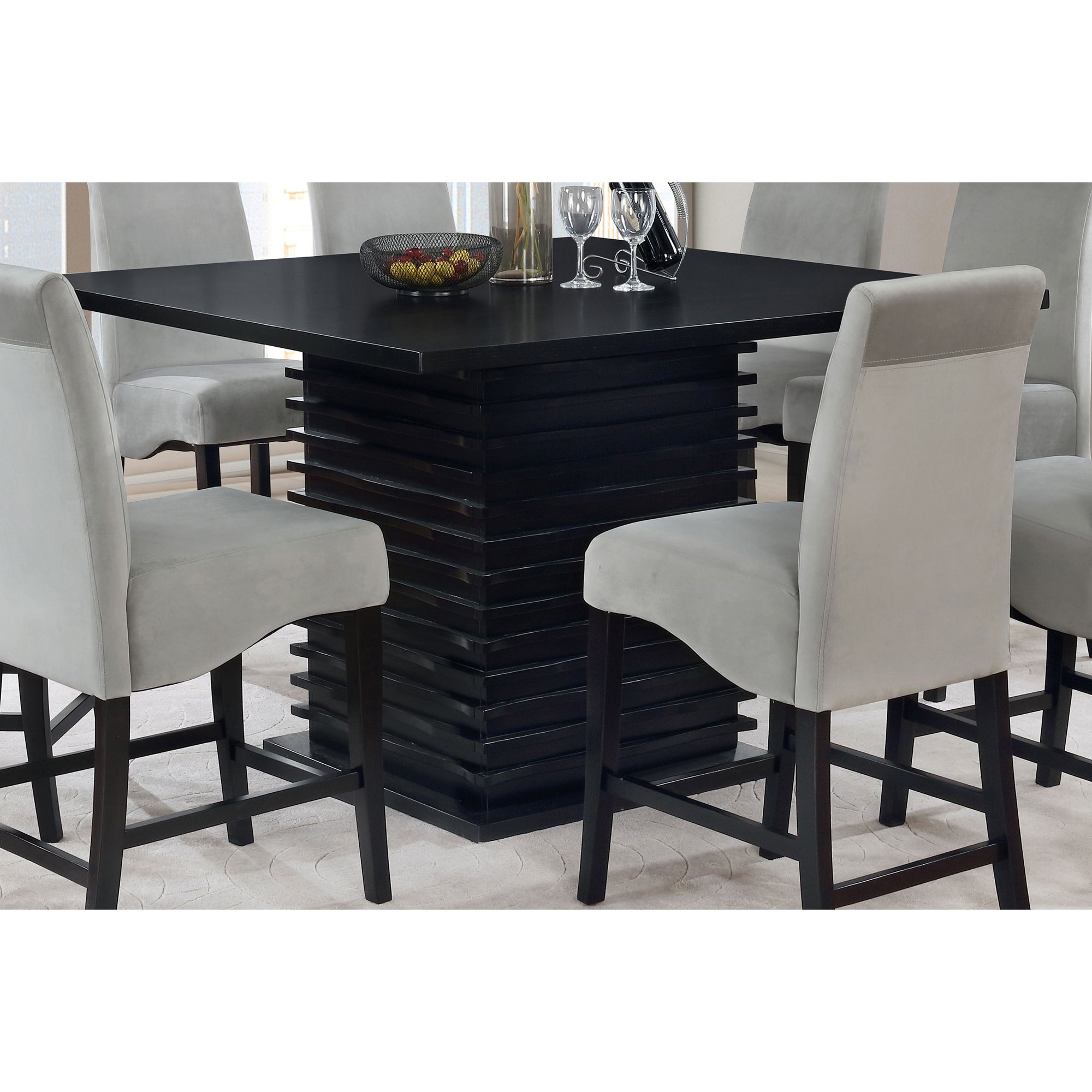 Giannis Contemporary Pedestal Counter-Height Dining Table
