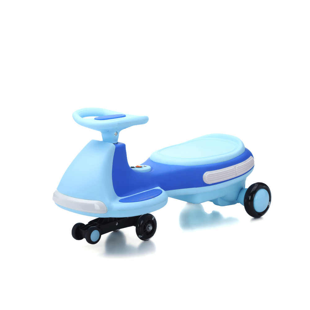 Kids Electric Ride On Car 12V  Electric Wiggle Car , LED Lights , Music,Anti-Rollover for Boys and Girls Ages 3+ Indoor/Outdoor