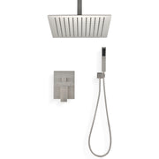 Ceiling Mounted Shower System Combo Set with Handheld and 10'Shower head