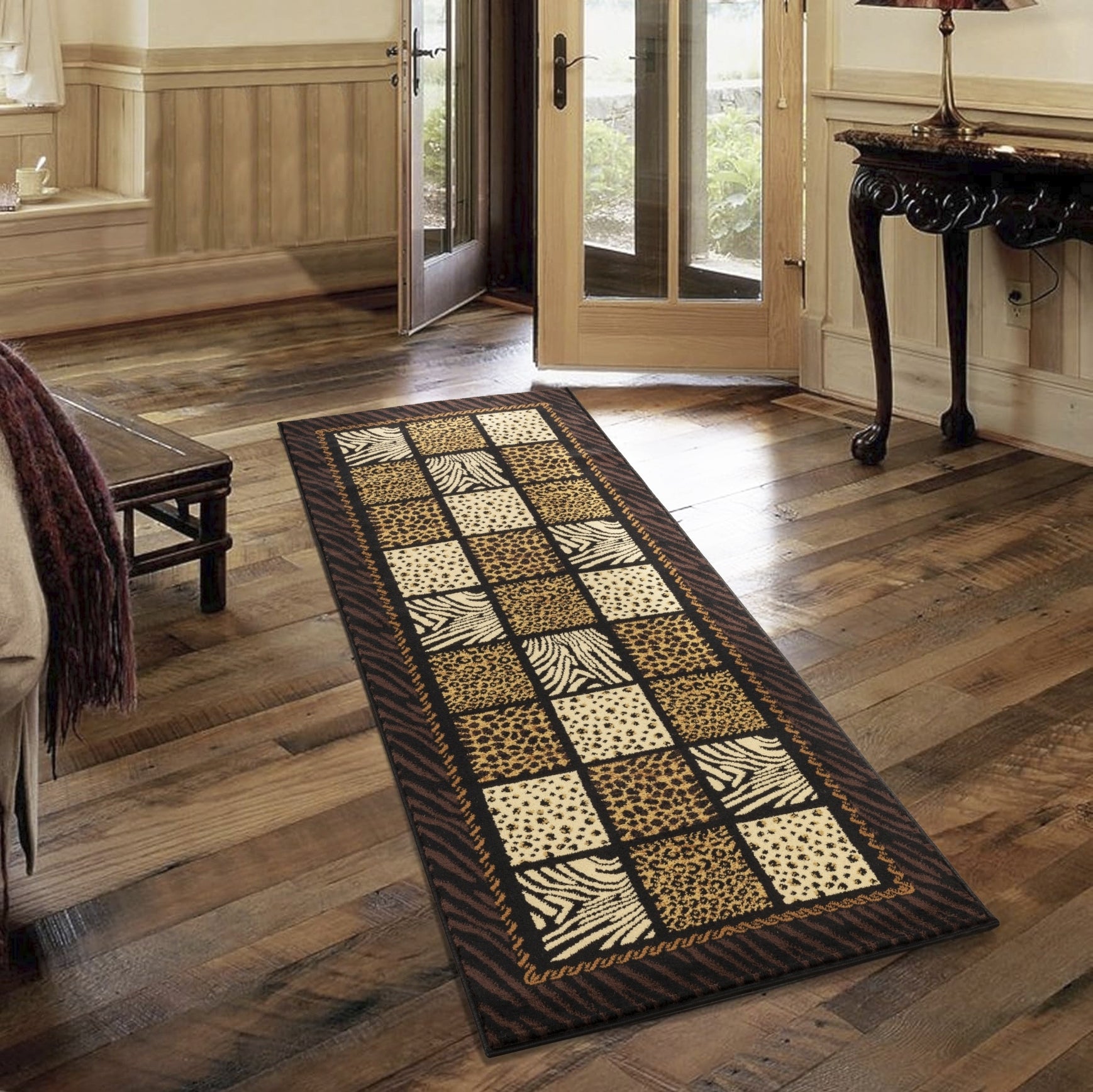 Tribes GC_YLS4012 Multi 2 ft. 7 in. x 7 ft. 3 in. Animal Print Area Rug